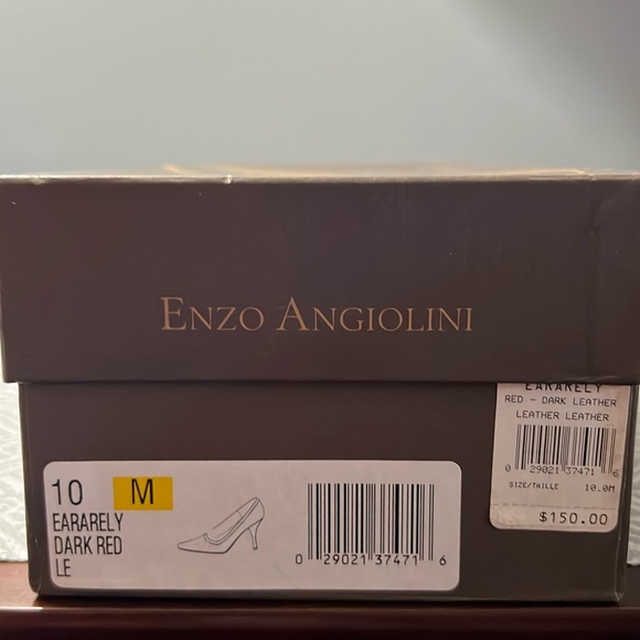 Enzo Angiolini Dark red heels 10 M - Picture 5 of 5